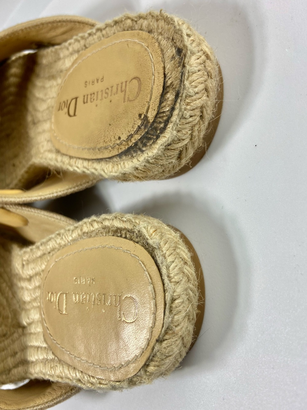 Christian Dior Granville Espadrille Slides Sandals Slides Natural 37.5/7.5 [CH] - Picture 14 of 15